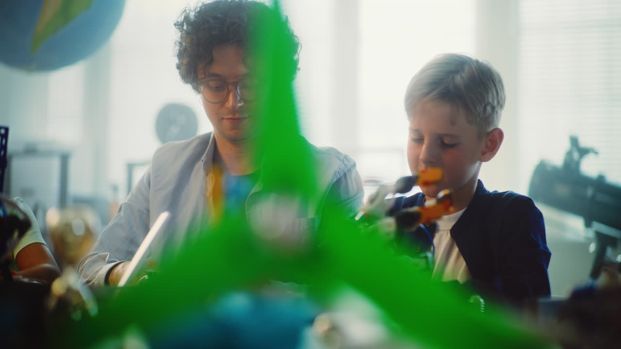 Students learning about STEM concepts