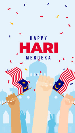 an animation of malaysia day concept