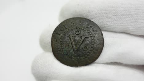 monedas antiguas. moneda de cobre portuguesa 34