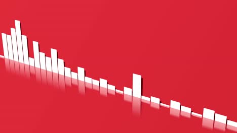 audio spectrum visualiser background vj modern stylish look with reflection red