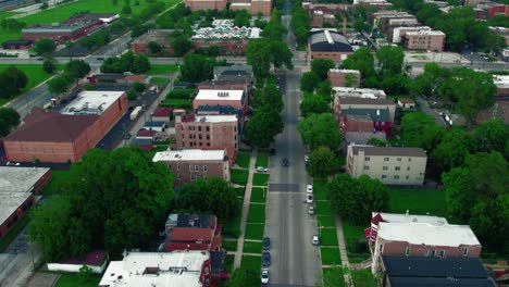 residential area in south side chicago aerial