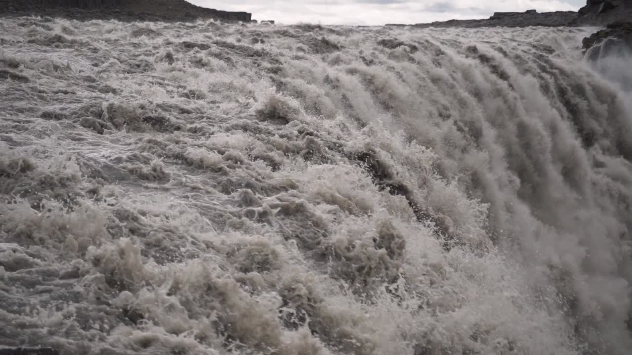 Powerful Waterfall in Iceland
