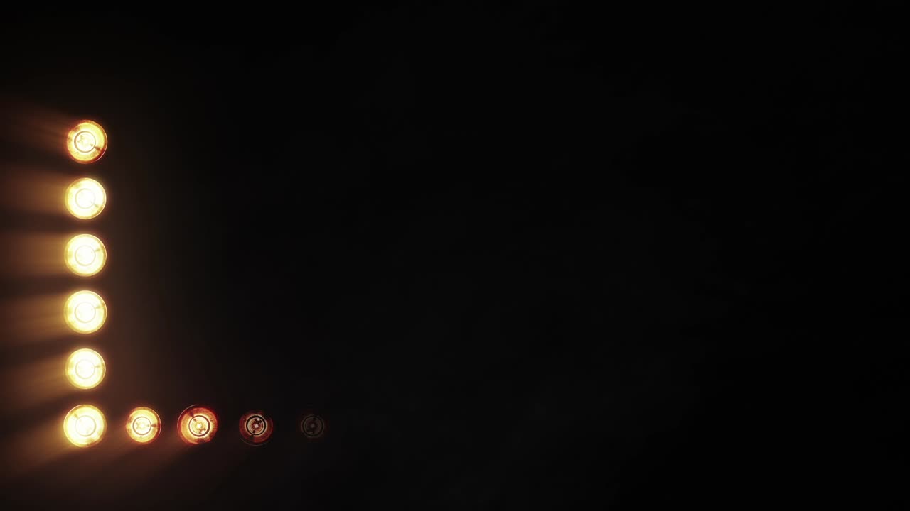 Stage lights in the dark