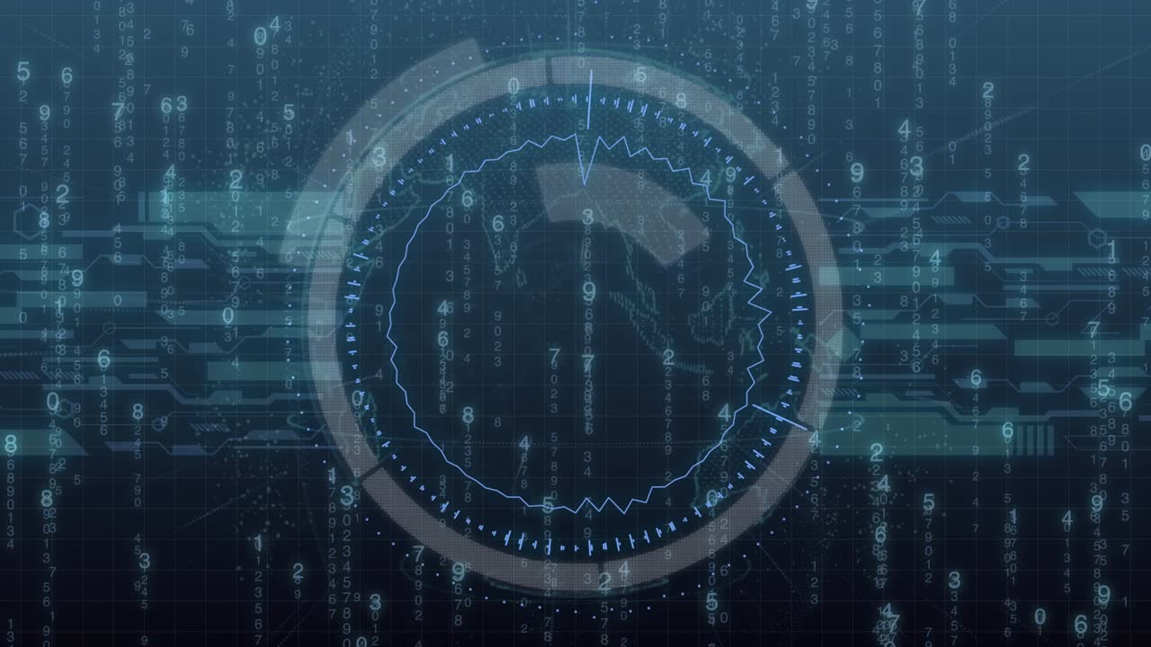 Futuristic digital HUD Technology user interface, code running