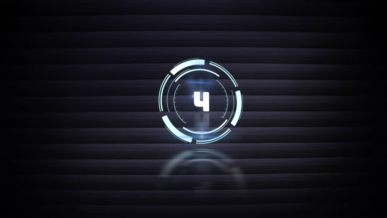 Animation of clock with rotating hands over black ribbed background