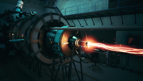 electric plasma in futuristic reactor