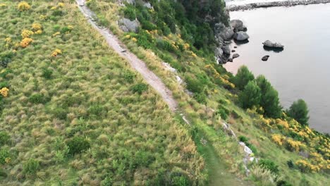 path on the hill to the ancient tower