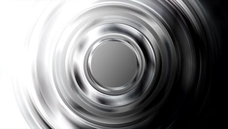 black and white glossy metallic circles video animation