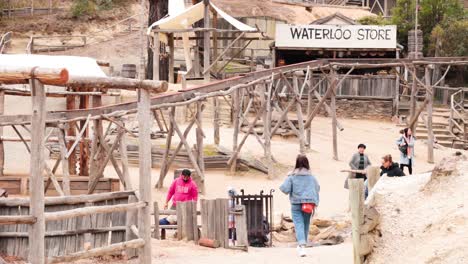 visitors exploring historic waterloo store at sovereign hill