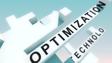 conversion rate optimization words animated with cubes