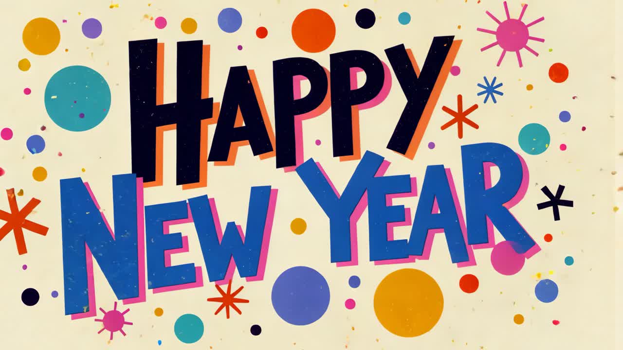 새해 축하 그래픽 디자인