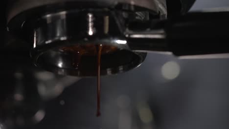 chocolate drips from a machine used to make coffee drinks