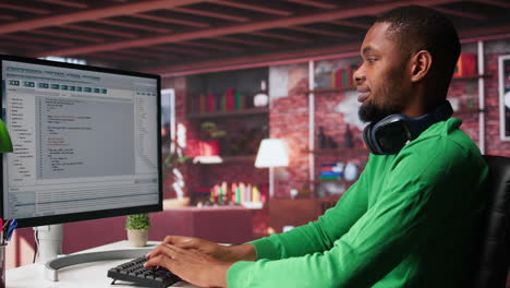 vertical video freelance developer writing code in a modern programming language