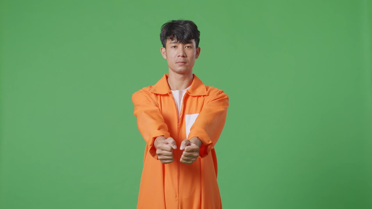 오렌지색 스웨터를 입은 남자