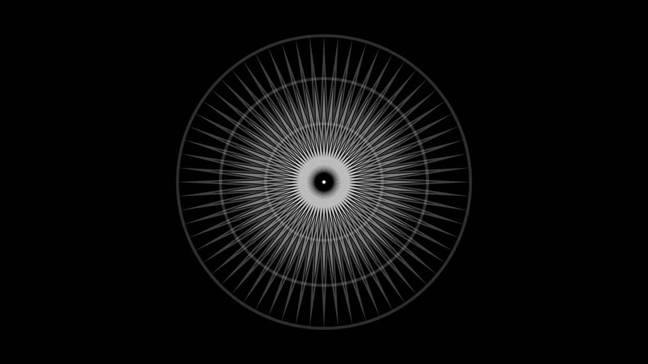 Abstract Radial Starburst Pattern on Black Background