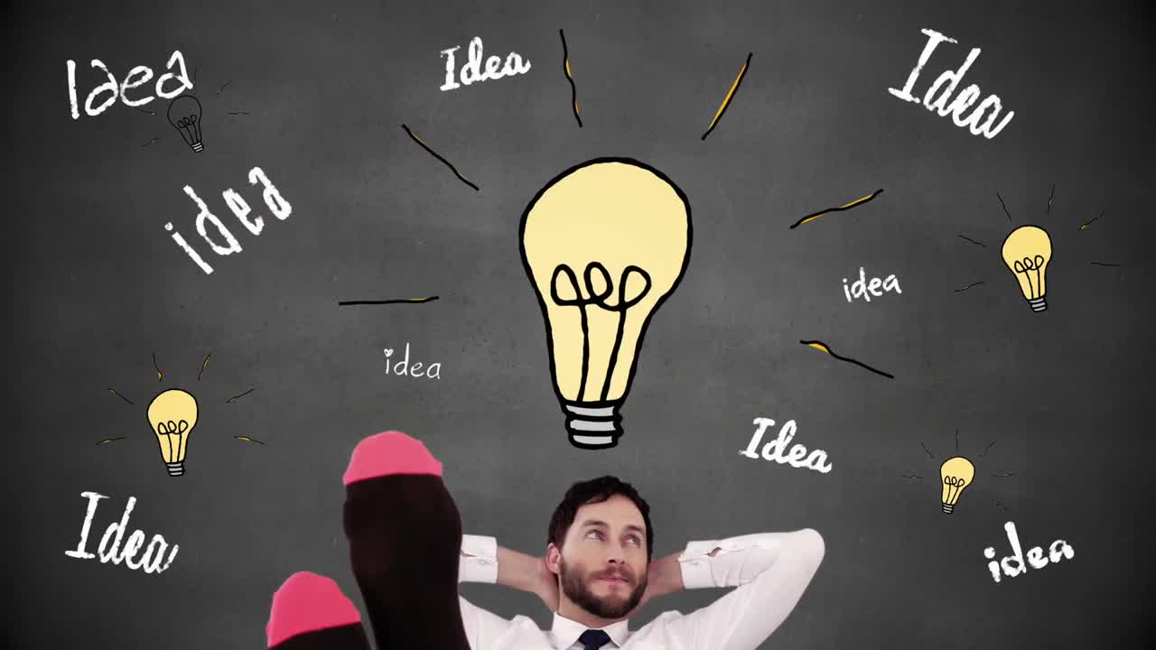 un hombre de negocios sonriente relajándose