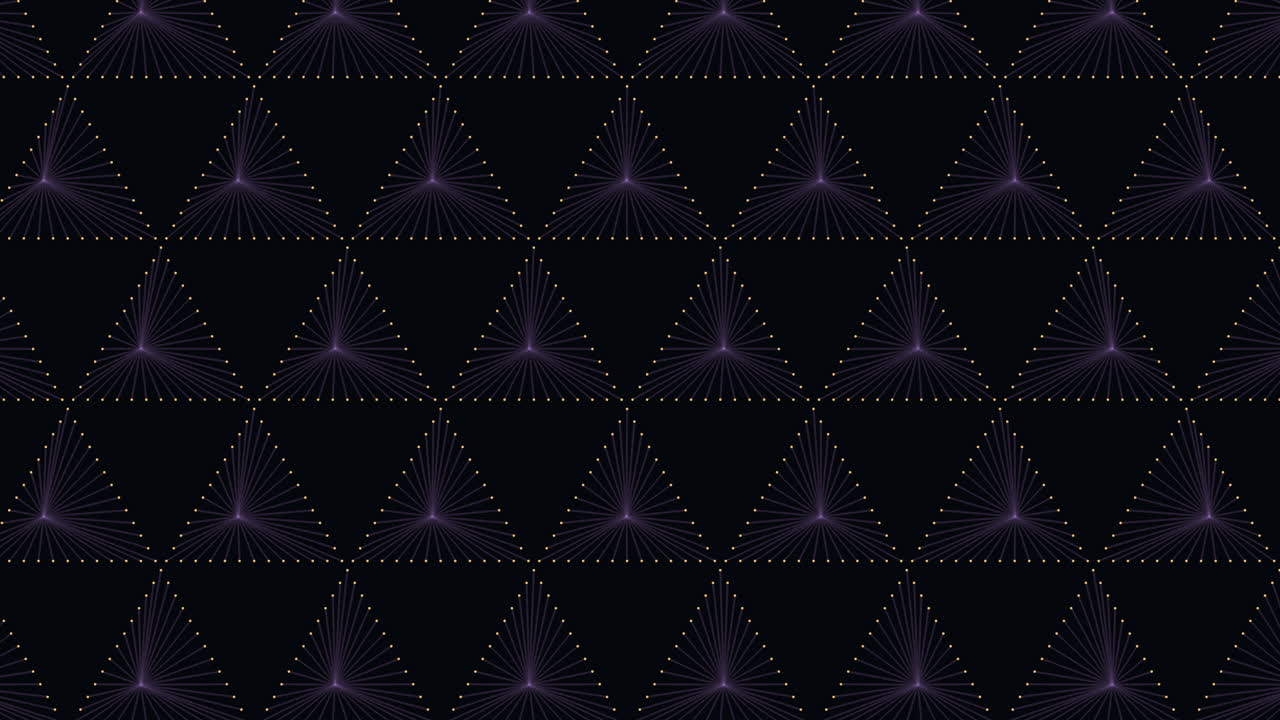 patrón geométrico de triángulos con efecto neón y puntos