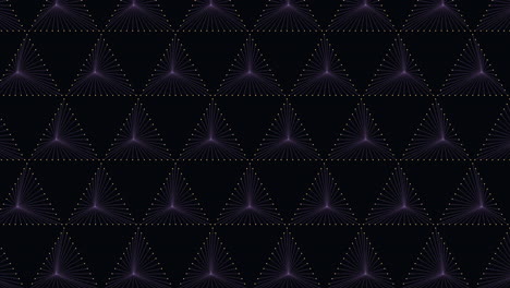 triangles geometric pattern with neon effect and dots