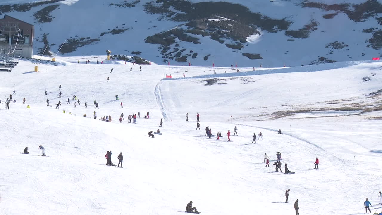 Skiing at a Mountain Resort