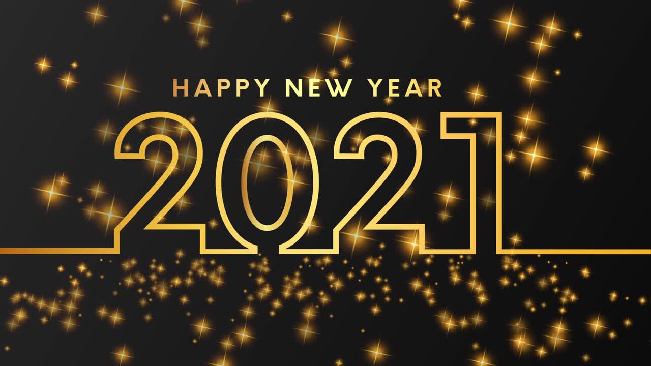 2021 Felice Anno Nuovo dorato.