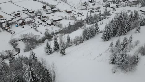 Harghita-En-Rumania-Imágenes-De-Drones-Invierno