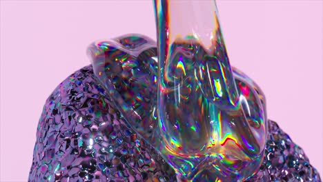 abstracte iriserende vloeibare vormen