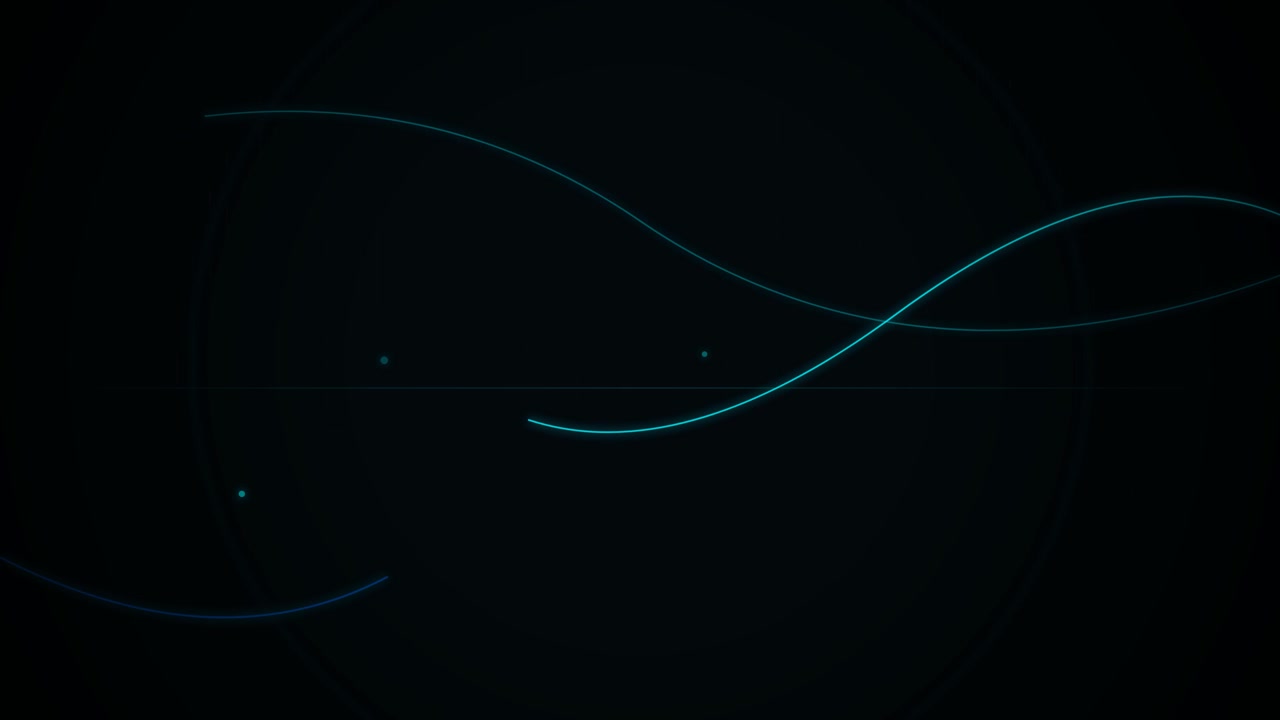 Sfondo animato astratto con onde di luce blu brillante