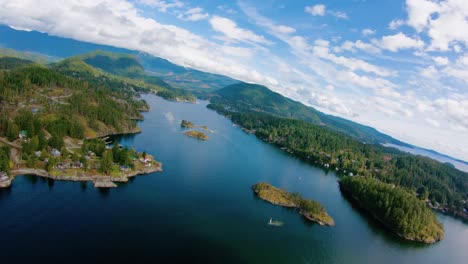 pender harbour bc sunshine coast aerial view malaspina strait