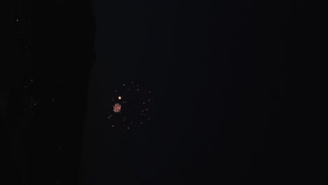 mesmerizing fireworks display lighting up dark night sky in slow motion