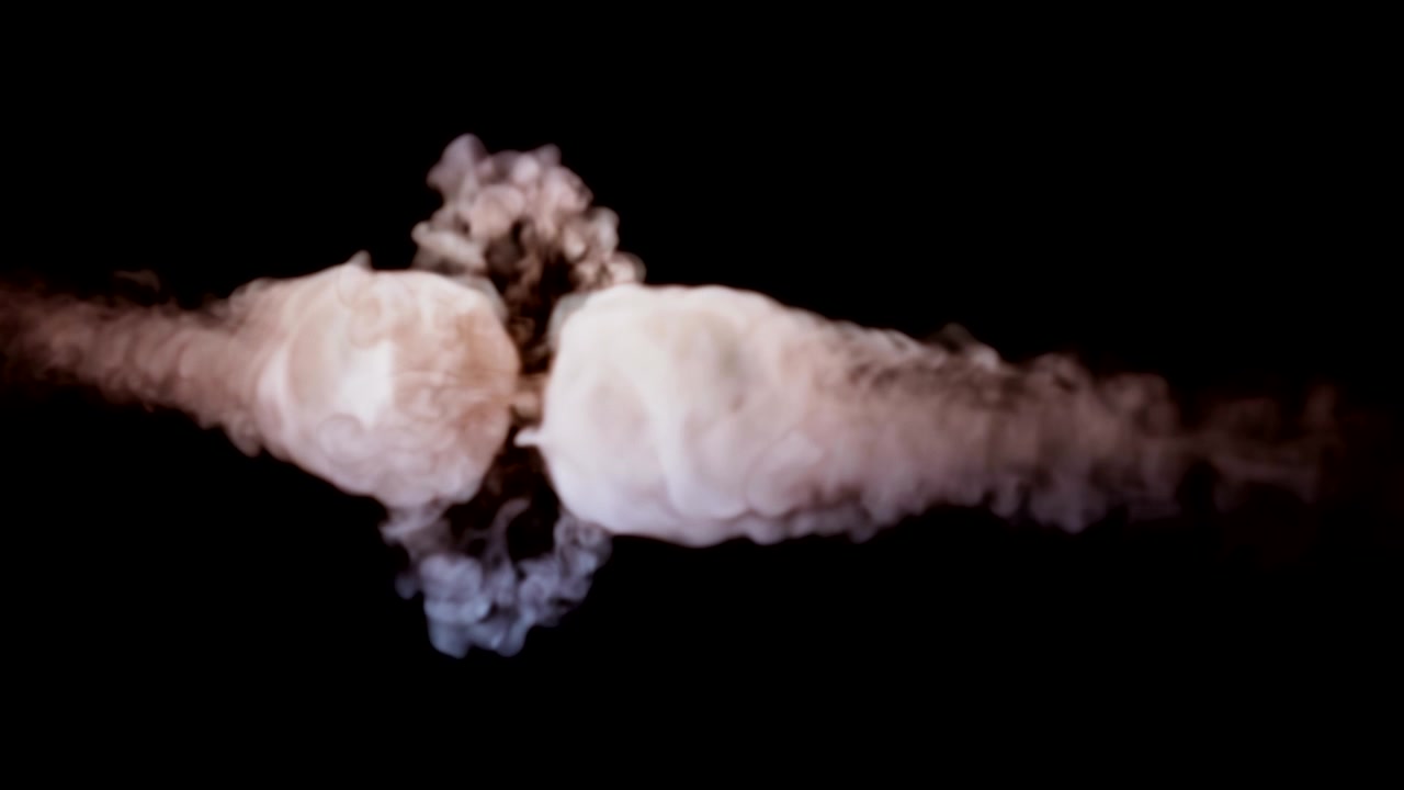 Esplosione di forma di fumo astratta
