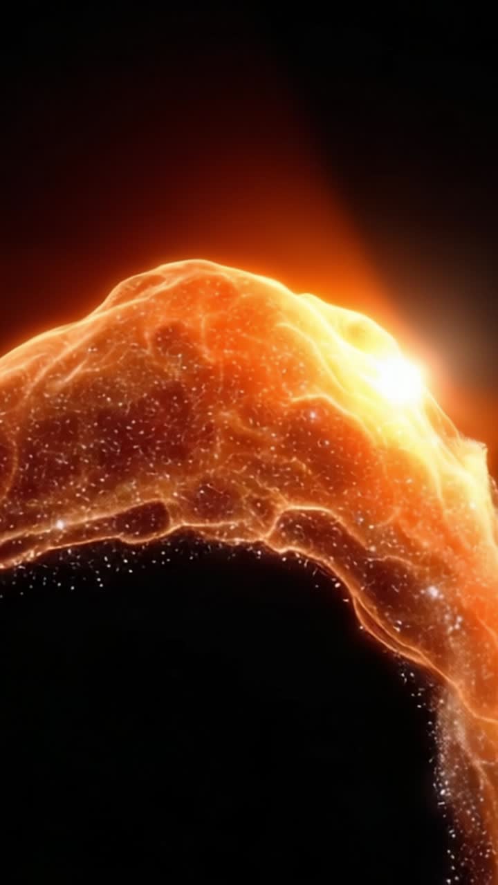 A Stunning Celestial Phenomenon: An Illuminated Cosmic Landscape Revealing the Splendor of Stars and Energy Emitting from a Fiery Transformation in Space