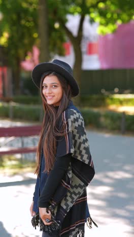 young woman in a park