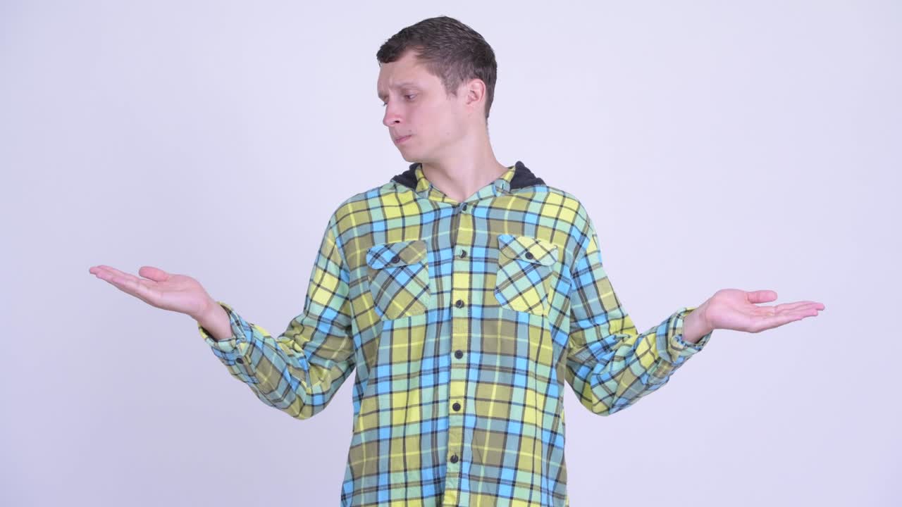 젊은 잘 생긴 hipster 남자