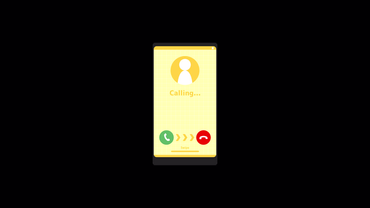 Phone call interface illustration