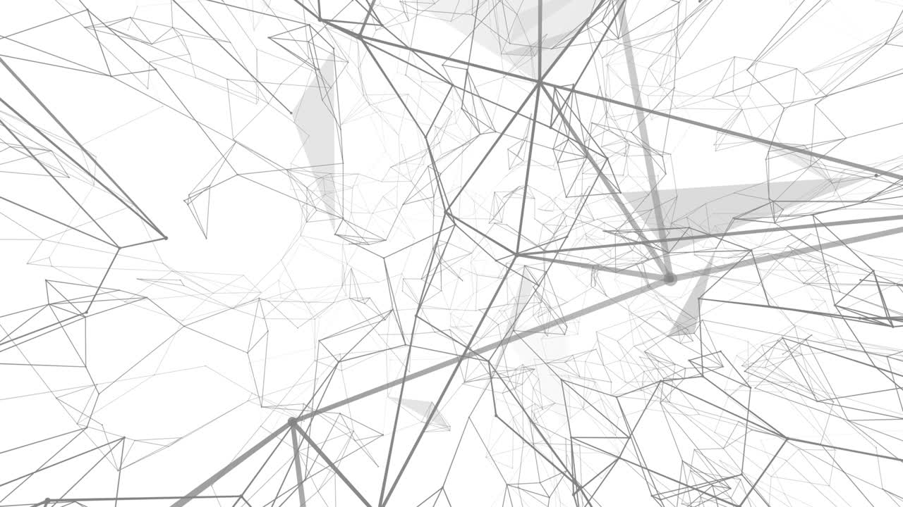 Plexus fantasy abstract technology. Abstract geometric background with moving lines, dots and triangles. Science. Medicine and technology. Loop animations