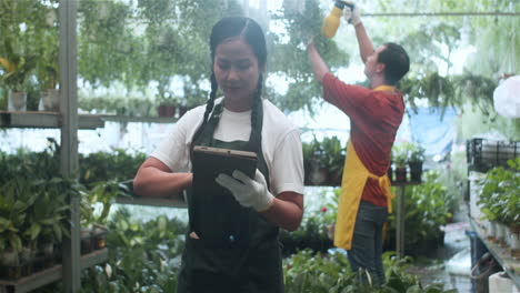 gardeners working indoors