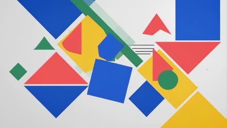 dynamic geometric abstract art with evolving colorful shapes