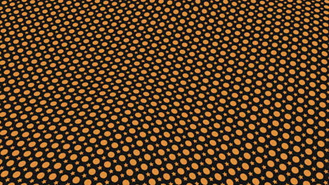 simple yellow dots geometric pattern in rows on black gradient