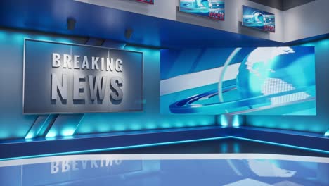 modern news studio virtual set
