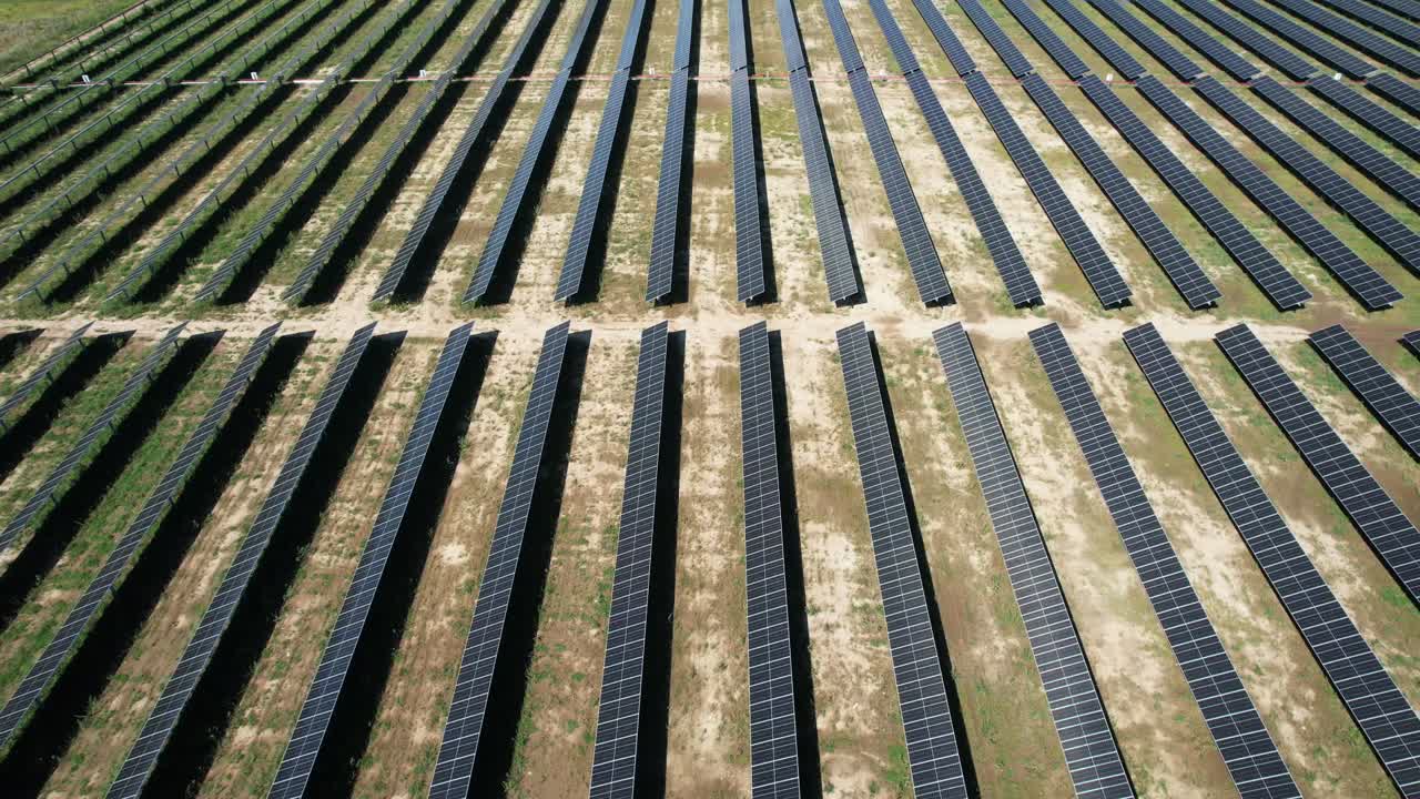 A Wisconsin field of solar panels absorbs the sun's energy and converts it to electricity