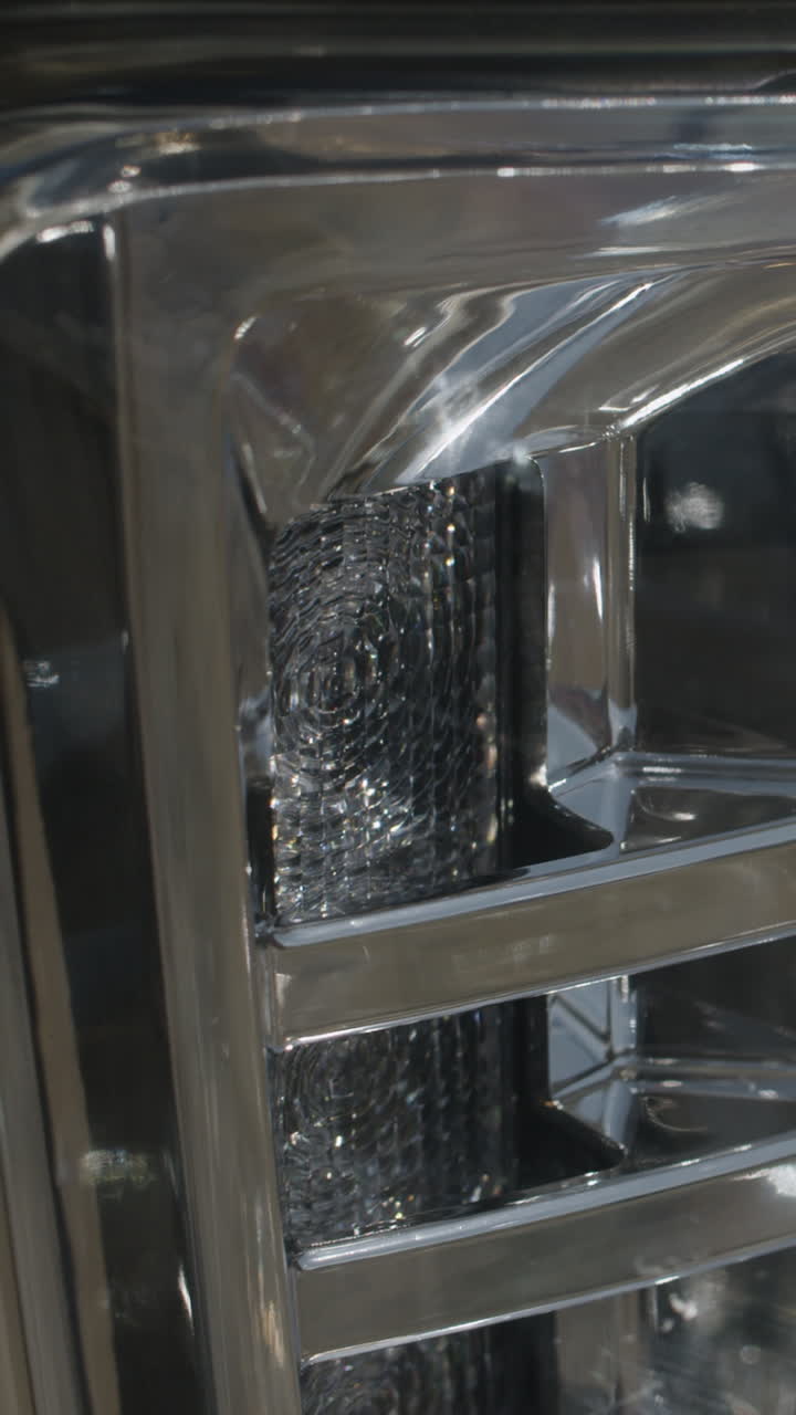 primer plano de un faro de automóvil