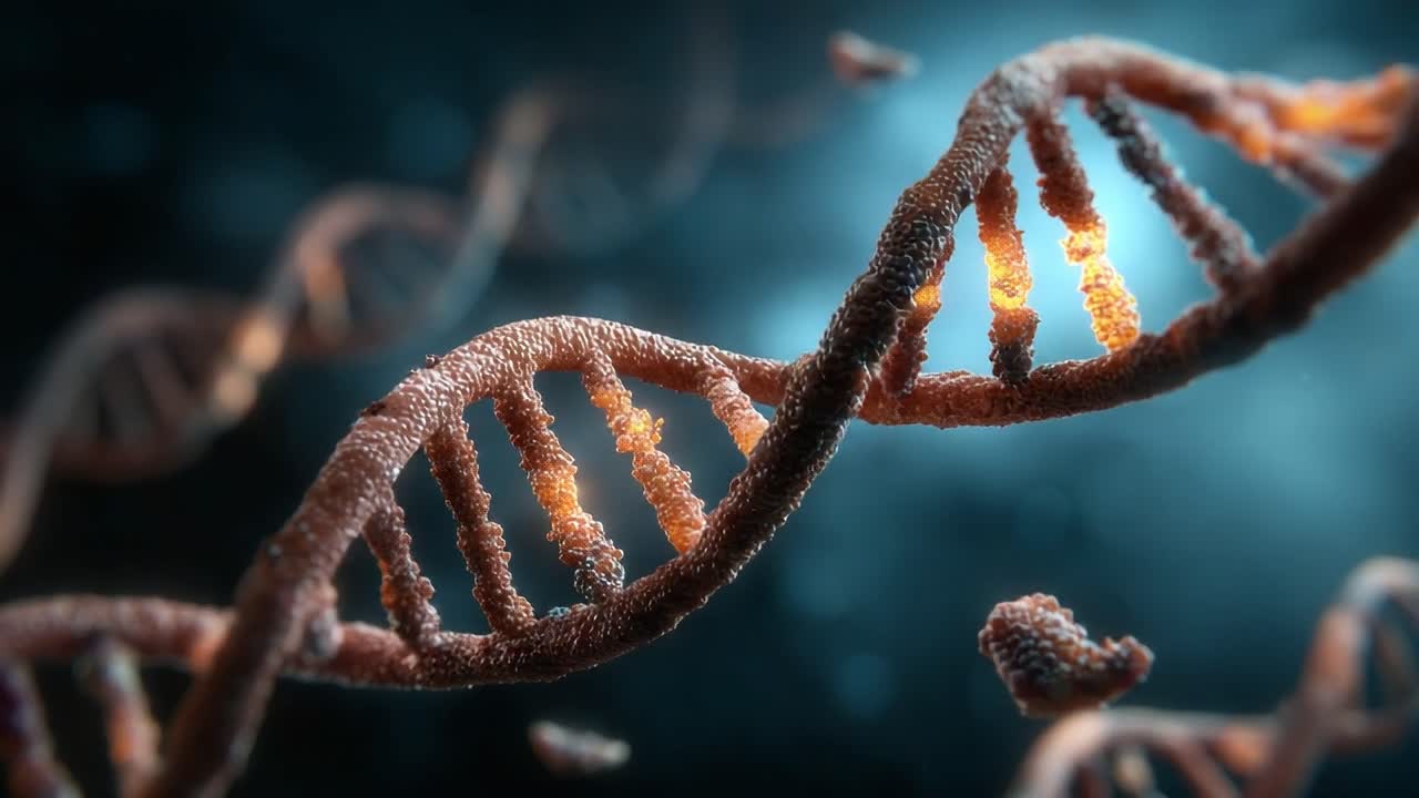 Exploring the Intricacies of DNA Structure: A Stunning Visual Representation of Genetic Information and Molecular Architecture in a Magnified Environment
