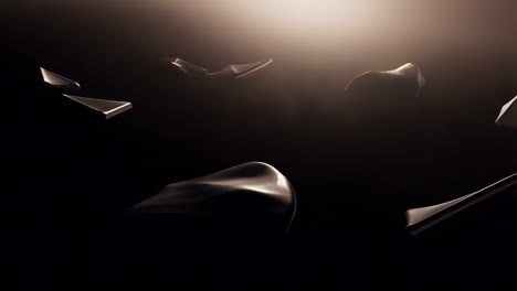 Abstract Dark Floating Shapes