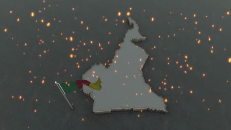 camerún y el fondo de la bandera 4k