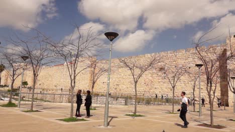 jerusalem old city wall and park