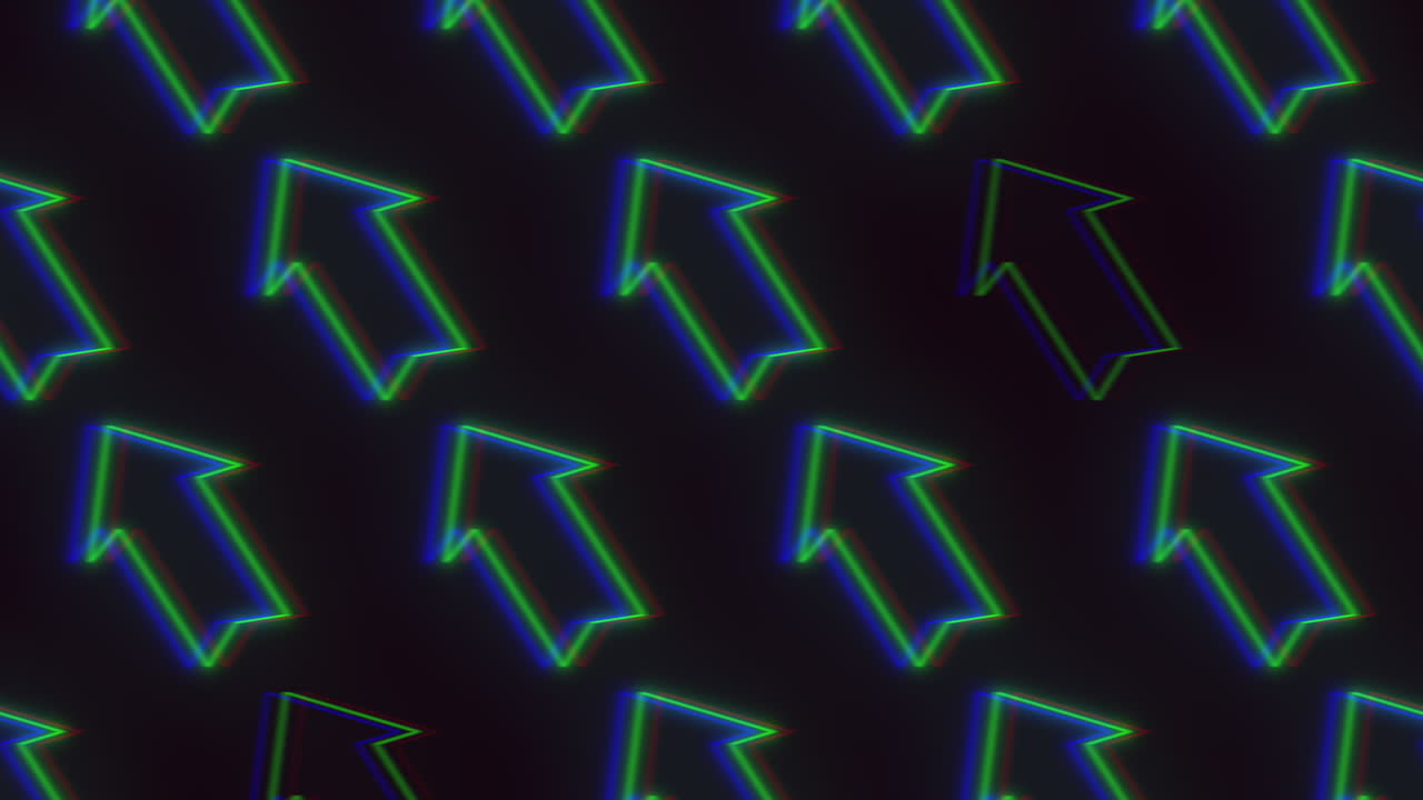 patrón dinámico de flechas verdes sobre fondo negro