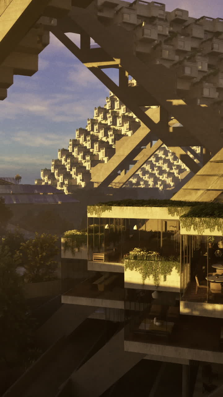 Modern architectural design showcases innovative structures and landscaping