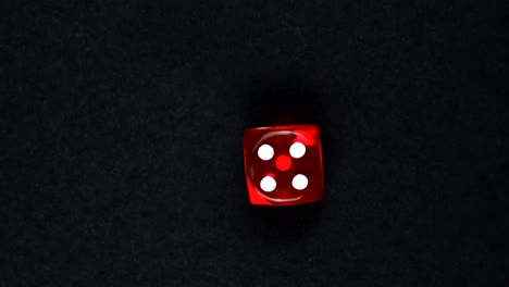 the playing dice are red and white