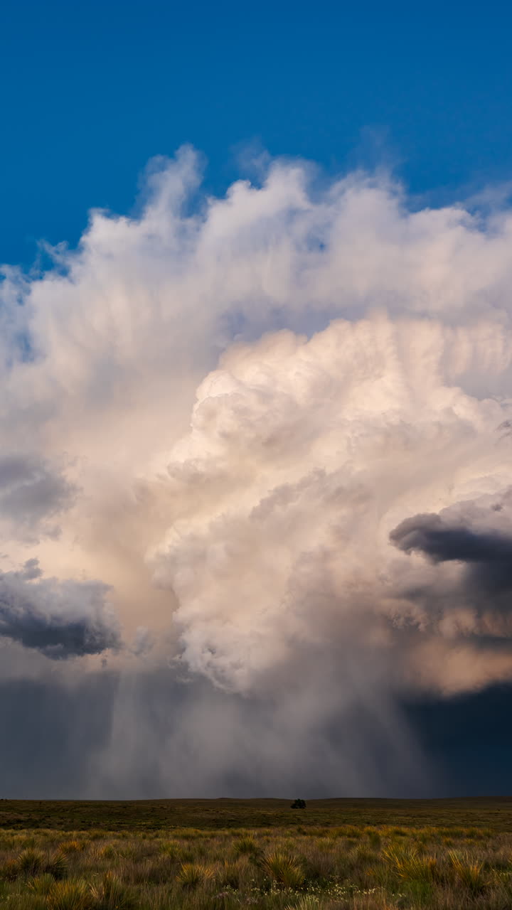 Epic storm clouds sliding across the sky revealing evolving weather patterns
