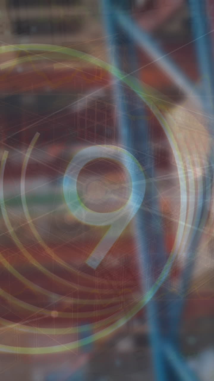 animación del conteo y los círculos sobre el almacén